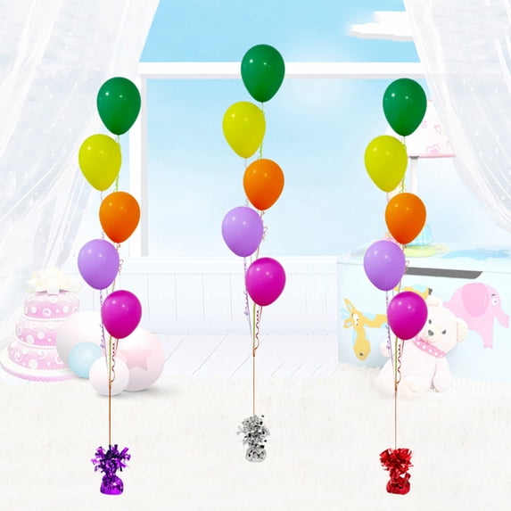 Mobutofu 12Pcs Silver Balloon Weights for Wedding Party and Birthday Party Decorative Base