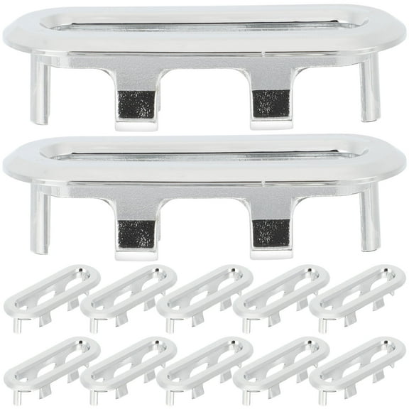 Mobutofu 12Pcs Silver Sink Overflow Ring for Commercial Use Prevent Overflow ABS Material