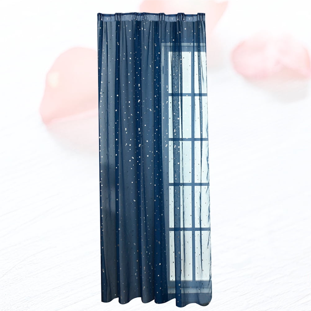 Rectangular Curtains Mobutofu 13Pcs Dark Blue Rectangular Voile Drape Sheer Fabric Curtain ...
