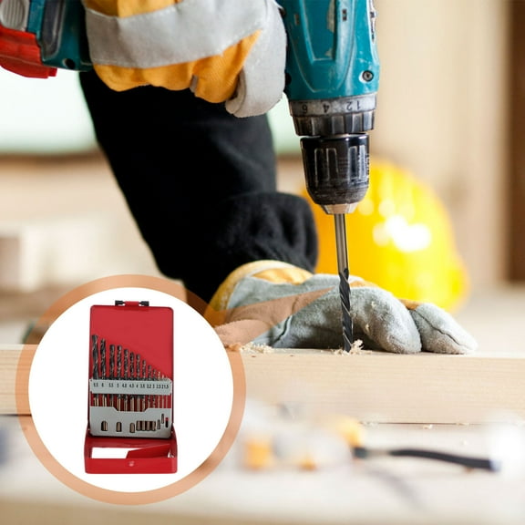 Mobutofu 13Pcs Steel Drill Bits for Wood and Metal Suitable for Home and DIY Use