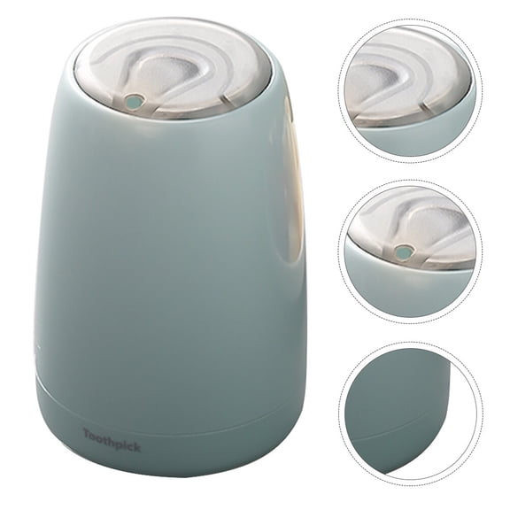Mobutofu Automatic Toothpick Dispenser Box, Portable Plastic Toothpick Holder for Home and Travel, Compact Size 9.3x6 cm, 1 Pack