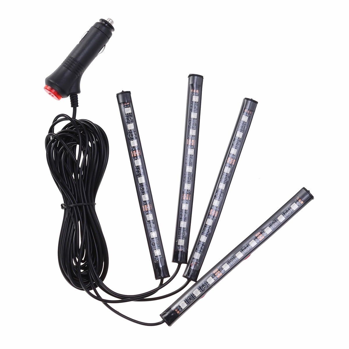 Mobutofu 1Pack Car Interior Atmosphere Neon Lights Lamps Strip Red Plastic for Night Use Decorative Mood Lighting