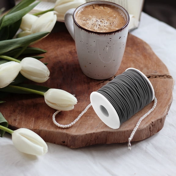 Mobutofu Durable Grey PVC Bracelet ng Cord for DIY Jewelry Making and Craft Projects