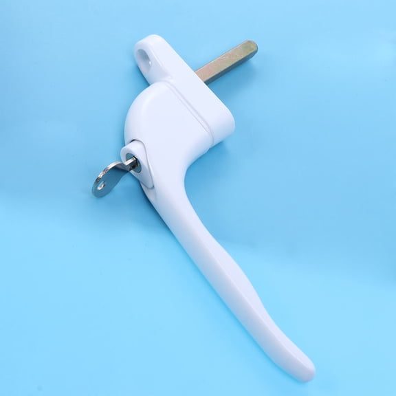 Mobutofu White Aluminum Lockable Window Lever for Home Security and Safety - 1 Pack Window Lock