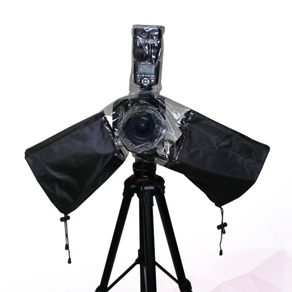 Mobutofu 1-Pack Black TPU Rubber Camera Rain Cover Protective Case for Outdoor Photography