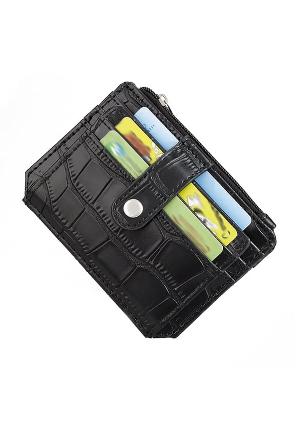1Pack Rectangular Black Pu Change Purse For Men Accessories
