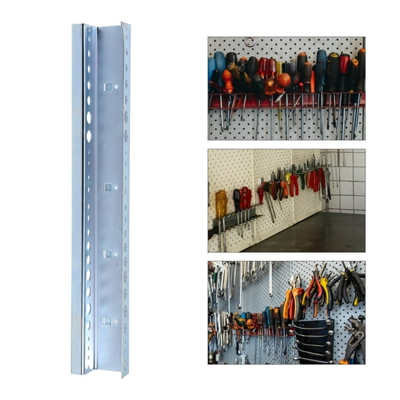 Mobutofu 1-Pack Storage Pegboard Rack, Rectangular Tool Organizer for Workshop and Handyman, 15.44 x 2.36 x 1.18 Inches