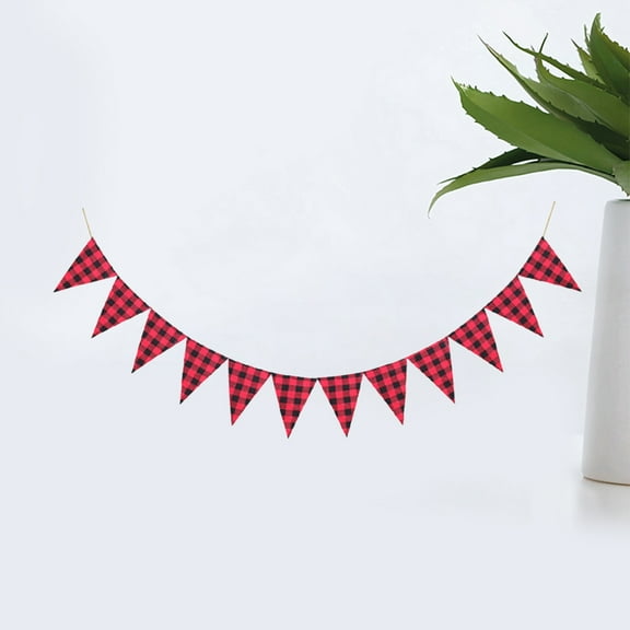 Mobutofu Triangular Bunting Banner 1 Pack, Decorative Pennant String Flags for Wall, Window, Door, Party, 280x17cm