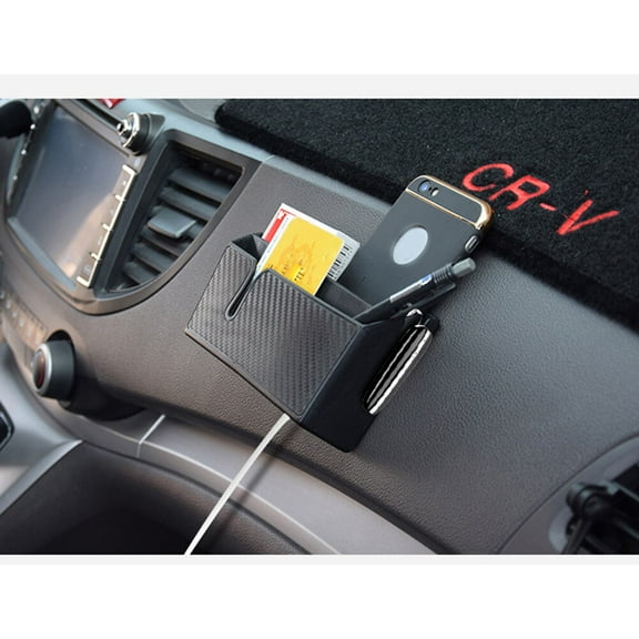 Mobutofu 1Pack Truck Storage Box Square Shape Black PVC For Car Tidy Organiser Front Seat 14.0x8.0x4.0in