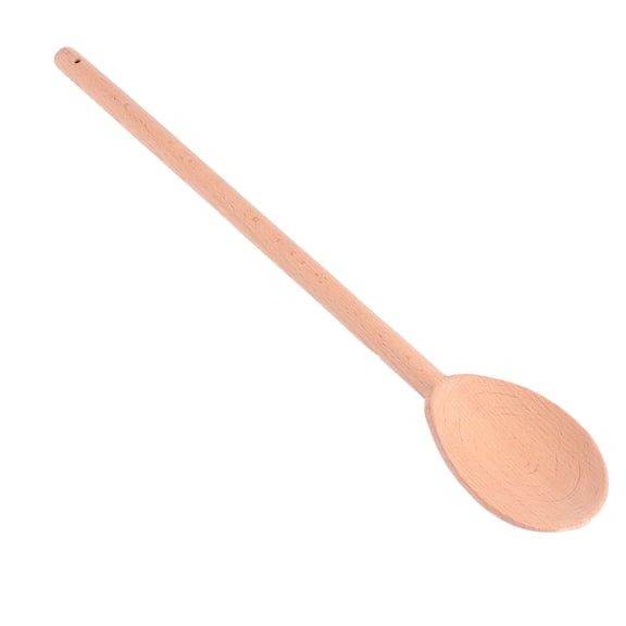 Mobutofu 1Pack Useful Seasoning Spoon Khaki 35X5.5CM Wood Plastic Long Handle For Scoop Condiments