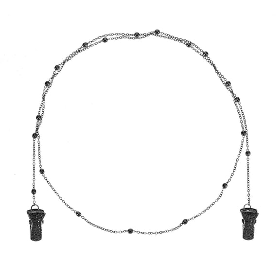 Mobutofu 1Pc Black Metal Fixed Rope Mask Lanyard for Decor with Clip to Prevent Falling