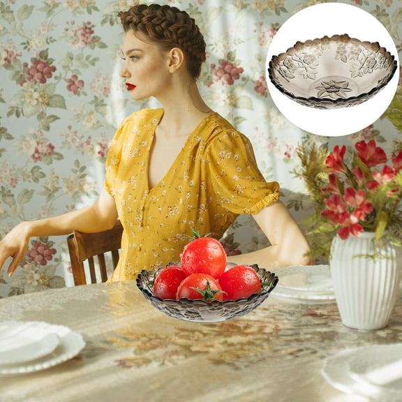 Mobutofu Fruit Plate Transparent 1Pc 9.6X9.6X2.8In