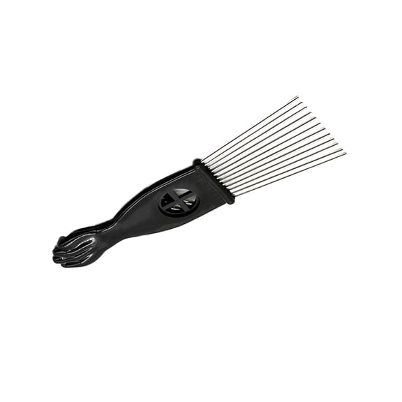 Mobutofu Black Hair Styling Rake Comb with Smooth Polished Teeth for Easy Detangling and Gentle Hair Care, 1 Pc