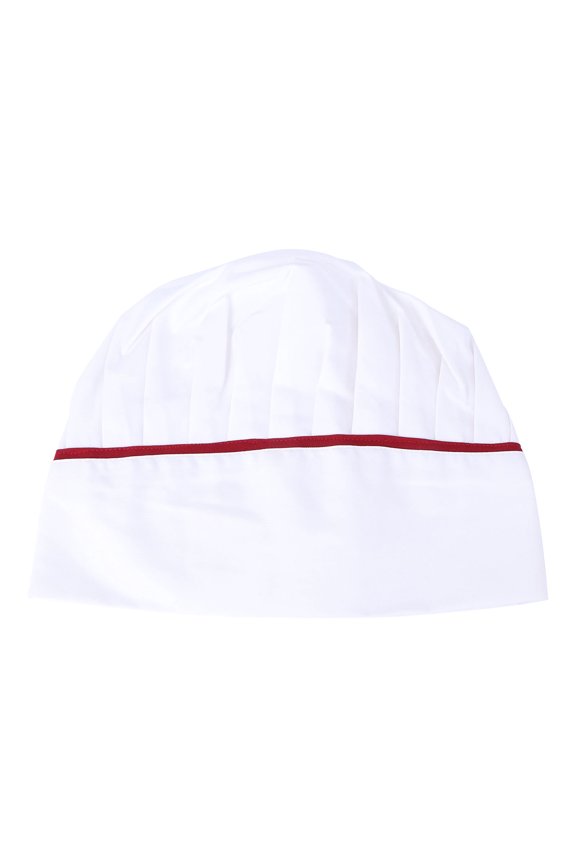 Red Chef Kitchen Hat 1Pc Wear-Resistant Fabric Professional Culinary Headwear