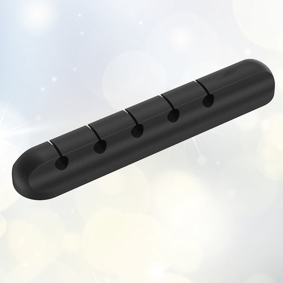 Mobutofu 1Pcs 11.8X0.9In Black Silicone Desk Cord Management Organizer for Home Use and Office Use Cable Line Manager