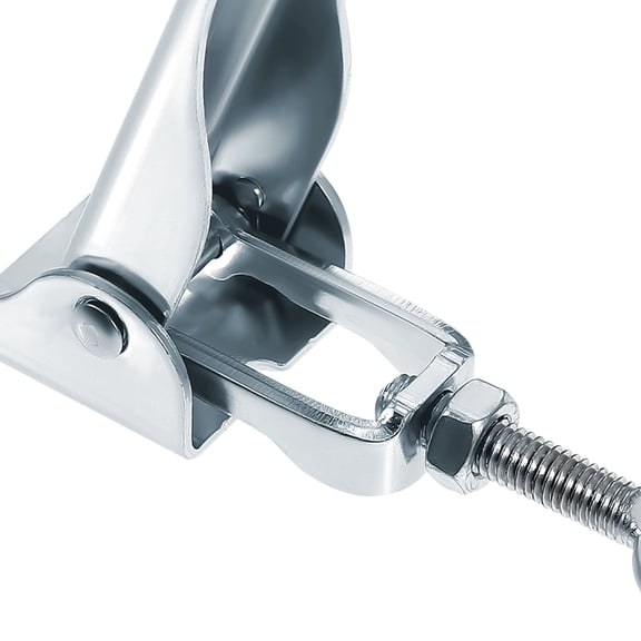 Mobutofu 1Pcs Adjustable Hook Latch Locking Stainless Steel Silver for Mechanical Device Replacement Use 8.2*1.07in