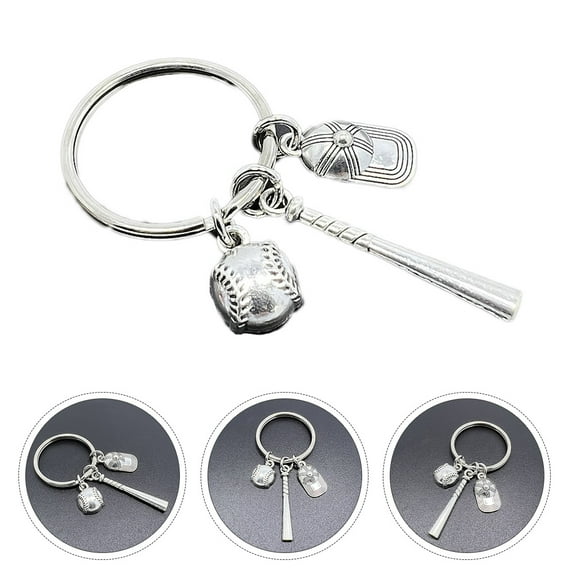 Mobutofu Baseball Keychain 1Pc Metal Bat Shape Key Simple Stylish Design for Men Women Everyday Use