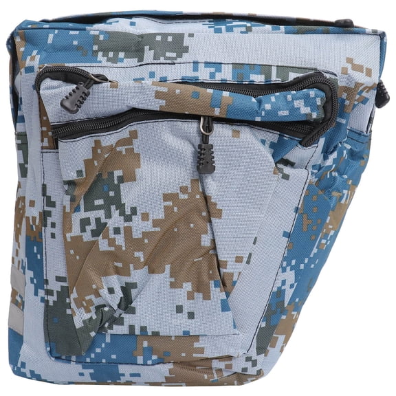 Mobutofu Canvas Rear Car Seat Organizer Bag for Storage and Carrying Items 11.8x11.8x7.9 Inches
