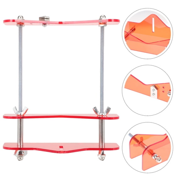 Mobutofu 1Pcs Glass Bottle Cutter for Diy Art Pieces Red Acrylic and Stainless Steel Adjustable Cutting