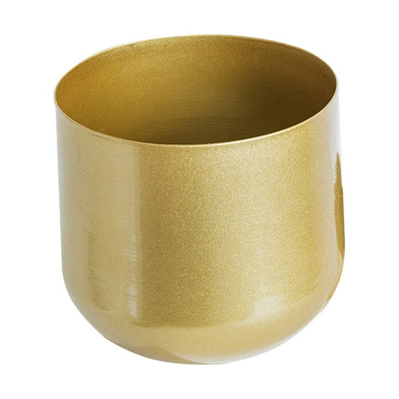 Mobutofu 1Pcs Golden Iron Flower Vase for Home Decor and Desktop Adornment