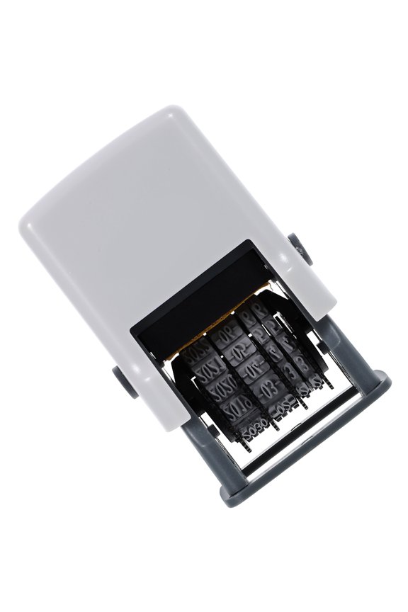1Pcs Multi Color Wooden Rectangular Self Inking Date Stamp For Office And Personal Use