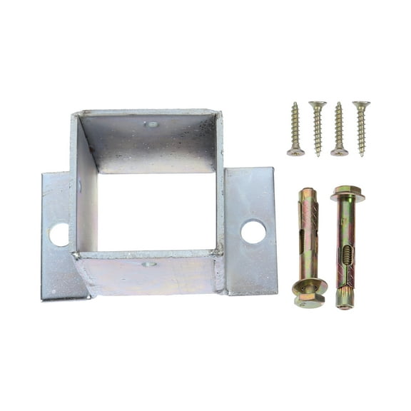 Mobutofu 1Pcs Post Base Bracket for Handrails Silver Stainless Steel Metal Fence Base