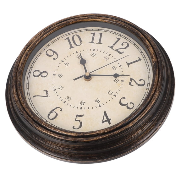 Mobutofu 1Pcs Retro Styled Mute Clock with Quiet Quartz Battery Operated Movement for Home Decoration 12In