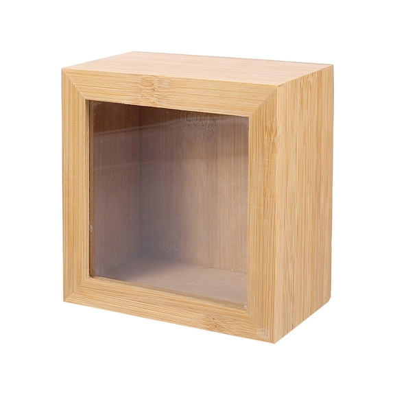 Mobutofu 1Pcs Sundries Storage Case for Home 4.72x4.72x2.36in Chocolate Square