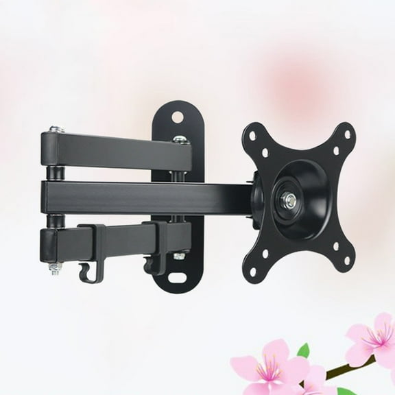 Mobutofu 1Set Black Flat Television Wall Mount Bracket With 15 Degrees Tilt Angle For Entertainment