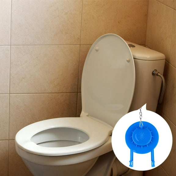 Mobutofu 1Set Blue PVC Toilet Flapper for Water Saving and Efficient Use in Home Bathrooms