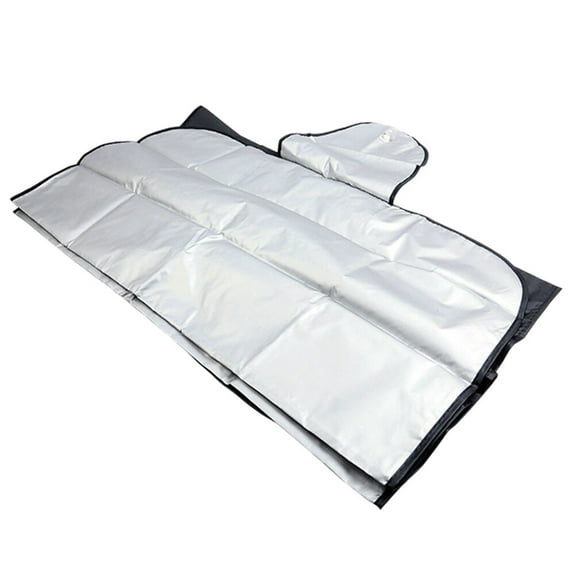 Mobutofu Black Windshield Sunshade Cover for Car with Uv Shield and Easy Storage Fold Feature