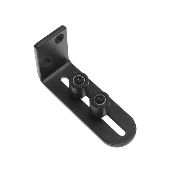 Mobutofu 1Set Carbon Steel Square Floor Guide for Sliding Barn Door with Black Finish 4.5x1.6x2.2in