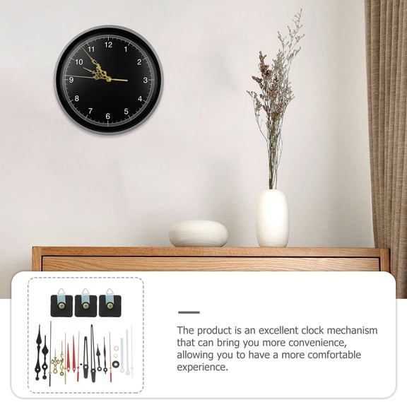 Mobutofu Quiet Clock Mechanism Kit with Battery Operated Motor for Accurate and Precise Time Keeping, 1 Set