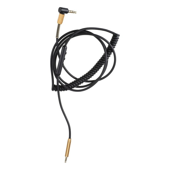 Mobutofu 1Set Male to Male Audio Cable for Headphones Spring Wire Design 120x0.3x0.3in