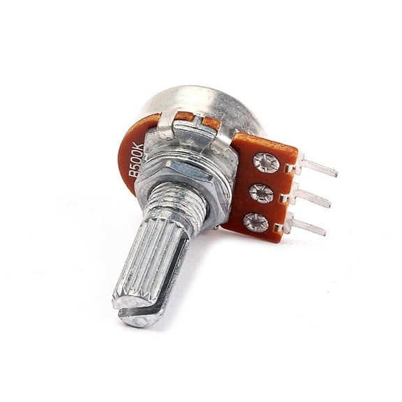 Mobutofu 1Set Shaft Volume Control Knob Metal Chrome Straight Pot for Guitar Repair 1.0 x 1.1 x 0.6in