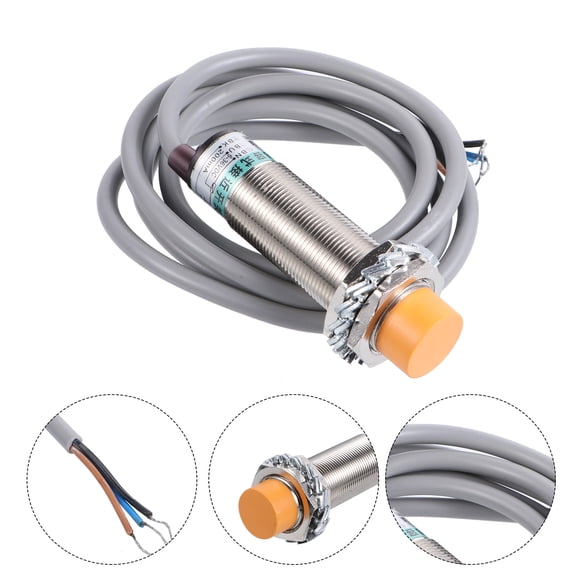 Mobutofu 1Set Silver Proximity Switch 7x3cm for Industrial Applications and Object Detection