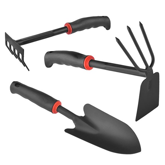 Mobutofu Gardening Tools Hoeing Rake Plastic Handy Design 1 Set for Adults