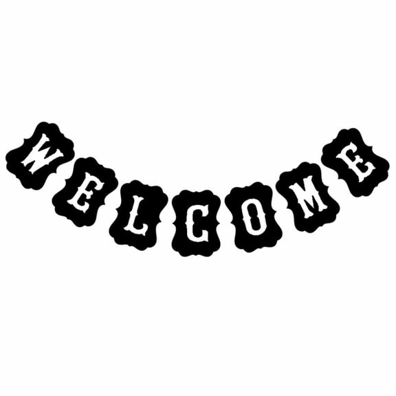 Mobutofu Kraft Paper Welcome Banner 1 Set for Classroom and Birthday Party Decorations, Party Supplies and Event Decor