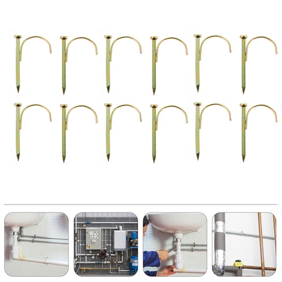 Mobutofu 200Pcs Pipe Hook Nails for Drainage Pipe Clamps Professionals