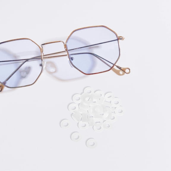 Mobutofu 20 Pairs White Silicone Eyeglass Temple Tips Anti- Comfortable Grip Accessories