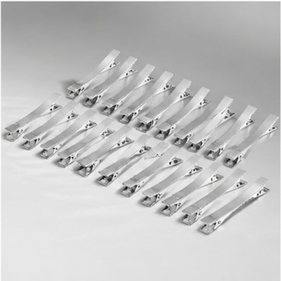 Mobutofu 20 Pcs Plated Metal Duckbill Hair Clips, Spring Alligator Sectioning Clips for Styling, Hairpins, Salon Use