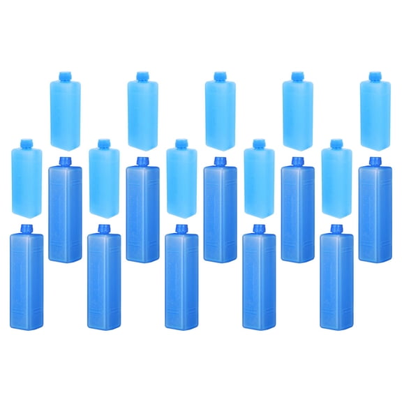 Mobutofu 20Pcs Portable Ice Cooling Blocks for Air Conditioner Reusable Sky Blue Freezer Packs