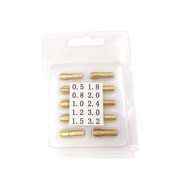 Mobutofu 20Pcs Rotary Tool Collet Brass Drill Clamp Set Compatible with Most Hardware Hobby Rotary Tools