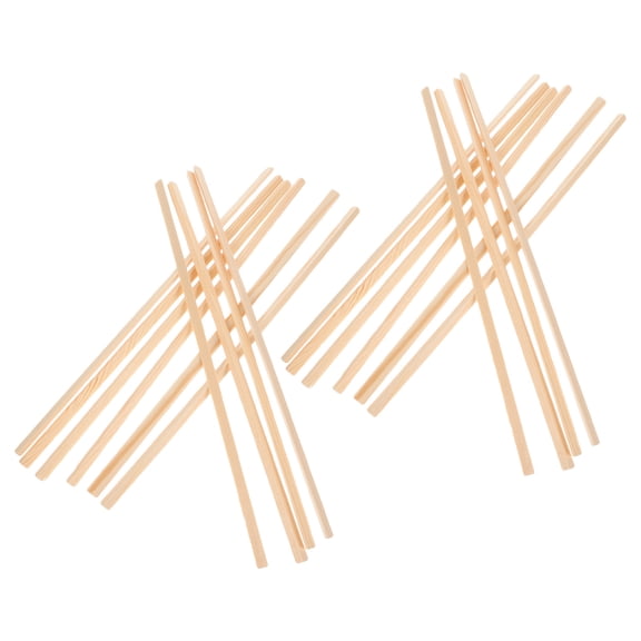 Mobutofu 20Pcs Unfinished Decorative Wood Trim Beige Triangle Molding Strip for Home Window Screen and Craft Projects