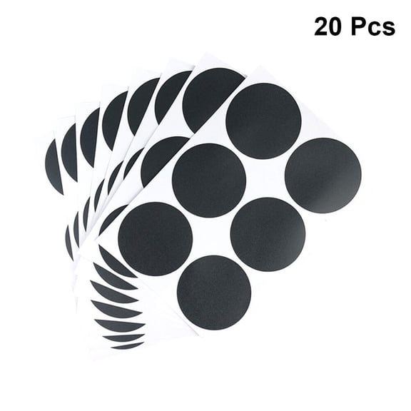 Mobutofu 20Set Round Frosted PVC Labels for Food Labels in Pantry and Seasoning Jars