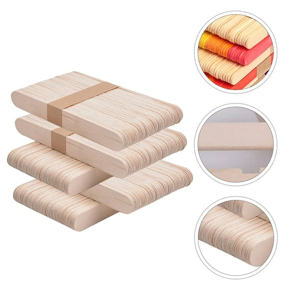 Mobutofu 250Pcs Wood Craft Supplies for Diy Material Classroom Use Group Activities Party Crafts