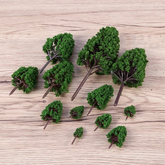 Mobutofu 27Pcs Scale 1:50 Mini Tree House Decoration Desk Ornament Living Room Accessory