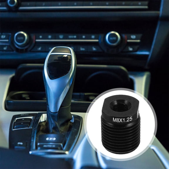 Mobutofu 2Pcs Aluminum Alloy Gear Shifter Adapter Kit Black for Car Manual Gear Lever Modifications