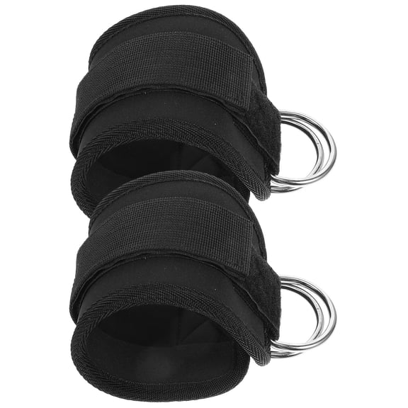 Mobutofu Adjustable Ankle Straps for Cable Machines Black PP for Gym Workouts 2Pcs