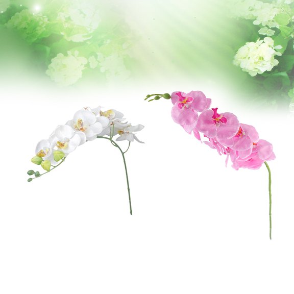 Mobutofu 2-Pack Artificial Orchid Flower Arrangements for Wedding Table Centerpieces, Assorted Colors, Realistic Home & Event Decor